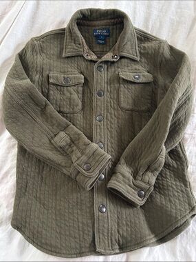 Polo by Ralph Lauren Olive Quilted Button-Up Jacket